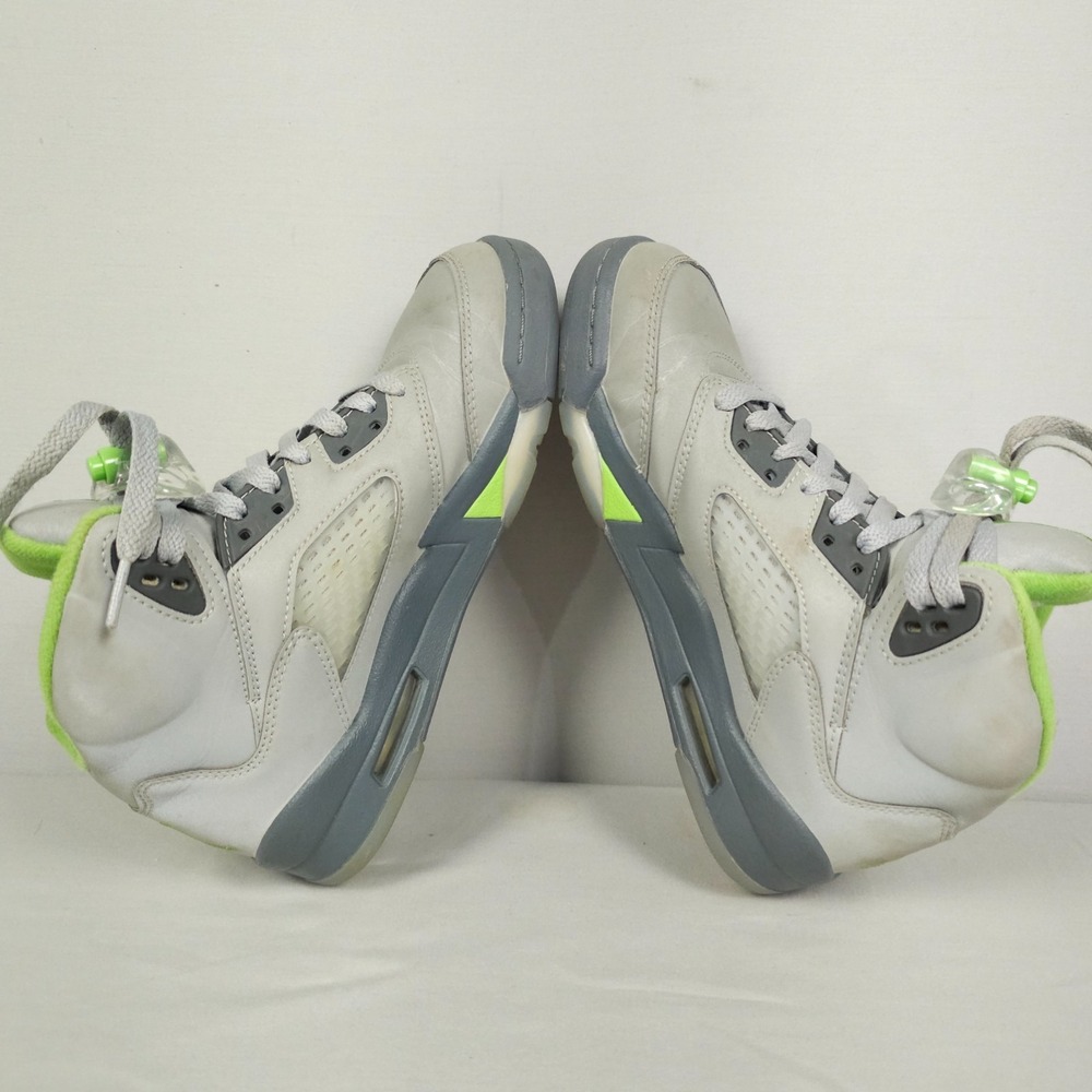 Nike Air Jordan 5 Retro Shoes Youth Size 5Y GS Green Bean Silver Reflective - Picture 9 of 16